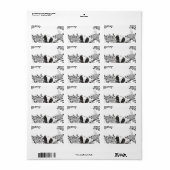 Enchanted Forest Love Bird Wedding Etiket (Full Sheet)