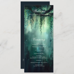 Enchanted Forest Magical Elegant Wedding Programme