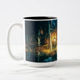 Enchanted Forest Night Mug Tweekleurige Koffiemok
