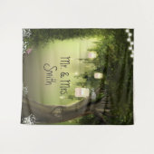Enchanted Forest Oak Tree Rustic Bossen Backdrop Wandkleed (Voorkant (horizontaal))