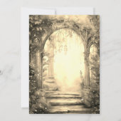 Enchanted Forest Portal Wedding Invitation Kaart (Achterkant)