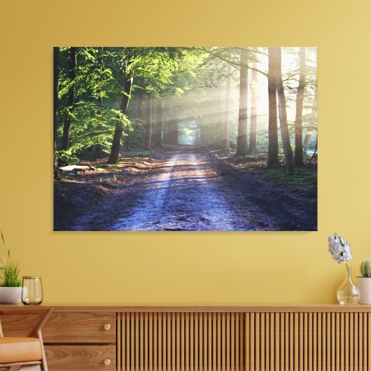 Enchanted Forest Road Canvas Afdruk (Insitu (Woonkamer))