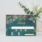 Enchanted Forest Roos Fairy Tale Meal Wedding RSVP (Staand voorkant)