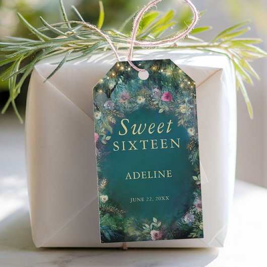 Enchanted Forest Roos Greenery Fairy Woodland Naam Cadeaulabel