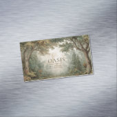 Enchanted Forest Rustic Painterly Landscape Magnetisch Visitekaartje (Voorbeeld)