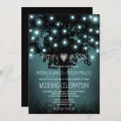 Enchanted Forest Rustic Tree Wedding Invitations Kaart (Voorkant / Achterkant)