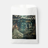 Enchanted Forest Sage Green Dress Quinceañera XV Bedankzakje (Voorkant)