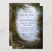 Enchanted Forest Scene Wedding Kaart (Voorkant / Achterkant)