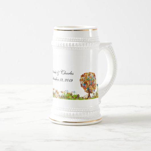 Enchanted Forest Side Branch Wedding Bierpul (Voorkant rechts)