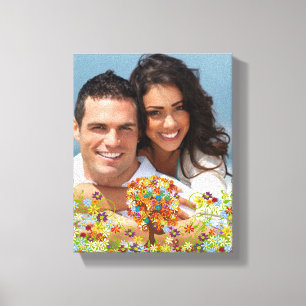 Enchanted Forest Side Branch Wedding Canvas Afdruk