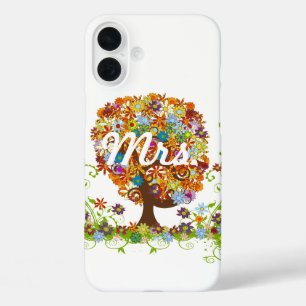 Enchanted Forest Side Branch Wedding iPhone 16 Plus Hoesje