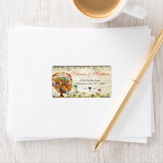 Enchanted Forest Side Branch Wedding Etiket (Insitu)