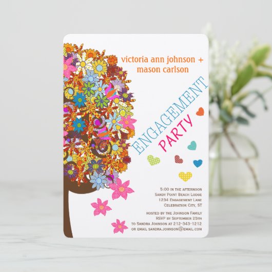 Enchanted Forest Side Branch Wedding Invitations (Debout devant)