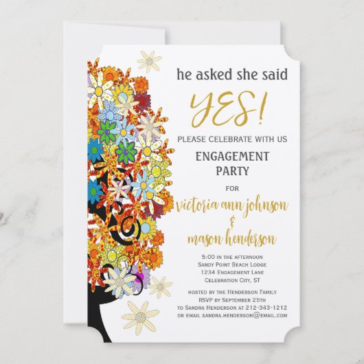 Enchanted Forest Side Branch Wedding Invitations (Devant)