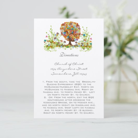 Enchanted Forest Side Branch Wedding Invitations (Debout devant)