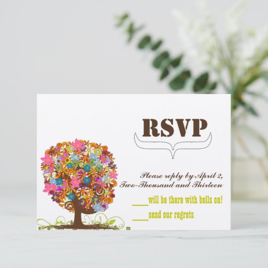 Enchanted Forest Side Branch Wedding Invitations (Debout devant)