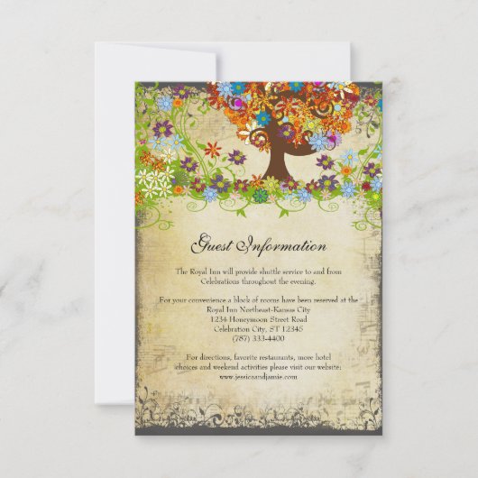 Enchanted Forest Side Branch Wedding Invitations (Devant)