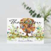 Enchanted Forest Side Branch Wedding Invitations Bedankkaart (Staand voorkant)