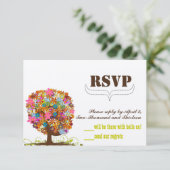 Enchanted Forest Side Branch Wedding Invitations Kaart (Staand voorkant)