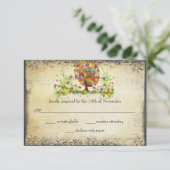 Enchanted Forest Side Branch Wedding Invitations Kaart (Staand voorkant)
