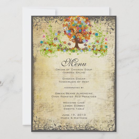 Enchanted Forest Side Branch Wedding Invitations Kaart (Voorkant)