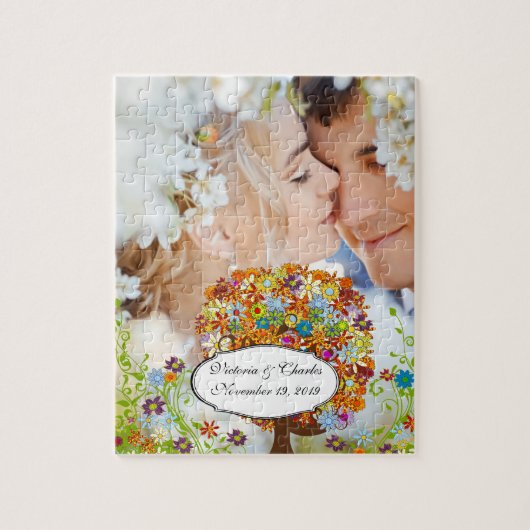 Enchanted Forest Side Branch Wedding Legpuzzel (Verticaal)