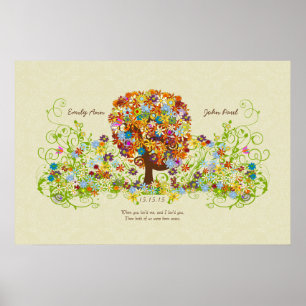 Enchanted Forest Side Branch Wedding Poster