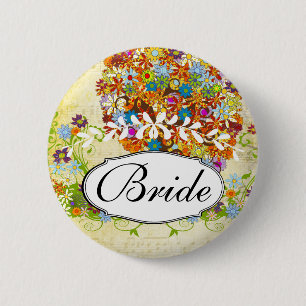 Enchanted Forest Side Branch Wedding Ronde Button 5,7 Cm