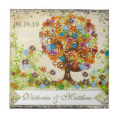 Enchanted Forest Side Branch Wedding Tegeltje (Voorkant)