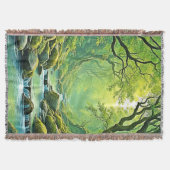 Enchanted Forest Stream-ontwerp Deken (Voorkant)