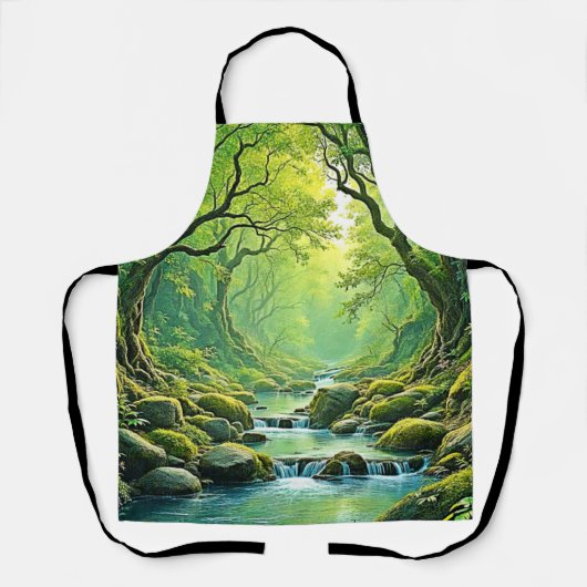 Enchanted Forest Stream-ontwerp Schort (Voorkant)