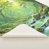 Enchanted Forest Stream-ontwerp Sherpa Deken (3/4)
