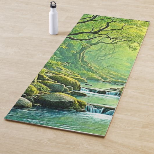 Enchanted Forest Stream-ontwerp Yogamat (In situ)