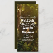 Enchanted Forest String Lights huwelijksprogramma' Programma (Voorkant / Achterkant)