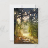 Enchanted Forest String Lights Wedding RSVP-kaart Kaart (Voorkant)