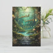 Enchanted Forest Sweet 16 Anniversaire Invitation (Debout devant)