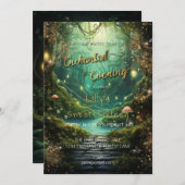 Enchanted Forest Sweet 16 Anniversaire Invitation (Devant / Derrière)