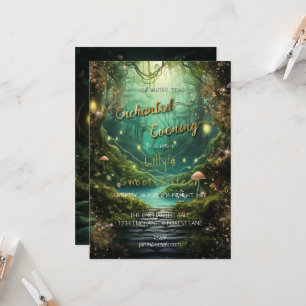 Enchanted Forest Sweet 16 Anniversaire Invitation