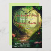 Enchanted Forest Sweet 16 Invitation (Devant / Derrière)