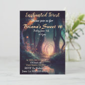 Enchanted Forest Sweet 16 Invitation (Debout devant)