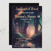 Enchanted Forest Sweet 16 Invitation (Devant / Derrière)