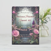 Enchanted Forest Sweet 16 Invitations (Debout devant)