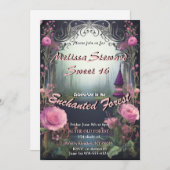 Enchanted Forest Sweet 16 Invitations (Devant / Derrière)