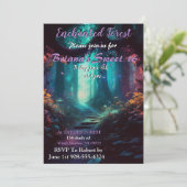 Enchanted Forest Sweet 16 Invitations (Debout devant)