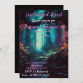 Enchanted Forest Sweet 16 Invitations (Devant / Derrière)