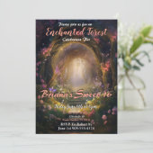 Enchanted Forest Sweet 16 Invitations (Debout devant)