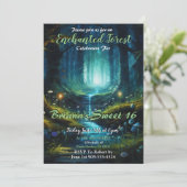 Enchanted Forest Sweet 16 Invitations (Debout devant)