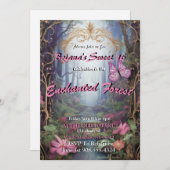 Enchanted Forest Sweet 16 Invitations (Devant / Derrière)