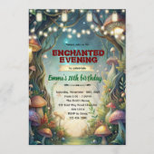 Enchanted Forest Theme Quince invitation Kaart (Voorkant)
