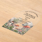 Enchanted Forest Toadstool Storybook Wedding Acryl Uitnodigingen (Laagn)